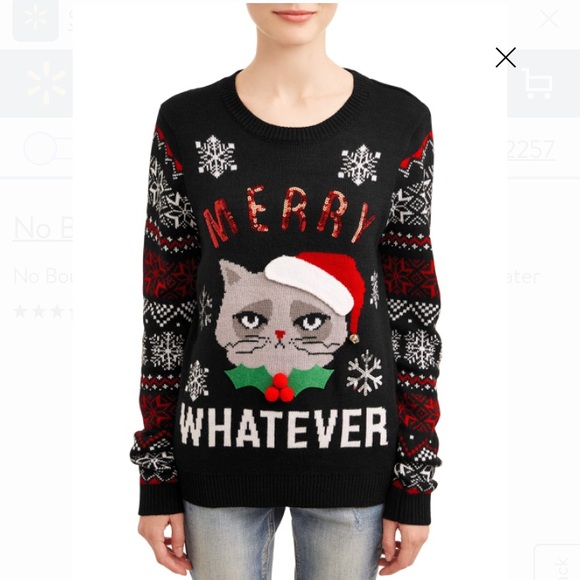 grumpy cat ugly christmas sweater